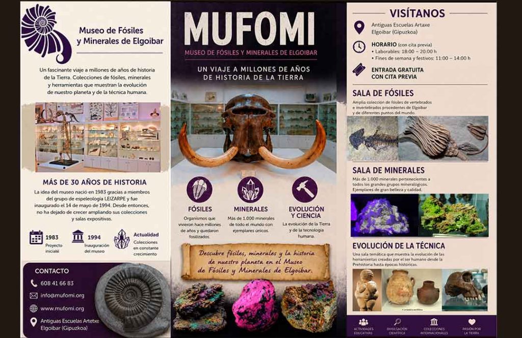 Tríptico informativo del Museo